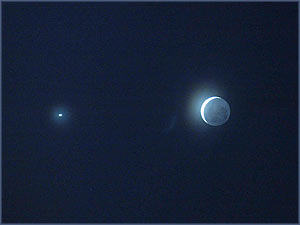 La Luna y Venus :: Sur Astronómico