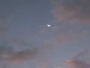 La Luna, Venus y J�piter