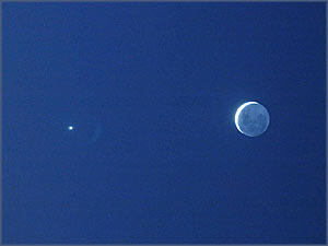 La Luna y Venus :: Sur Astronómico