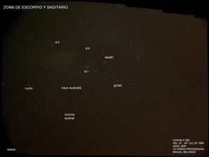 Scorpius y Sagittarius (ISO-1600)