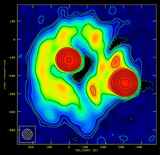 Mapa de radio del quasar B0218+367